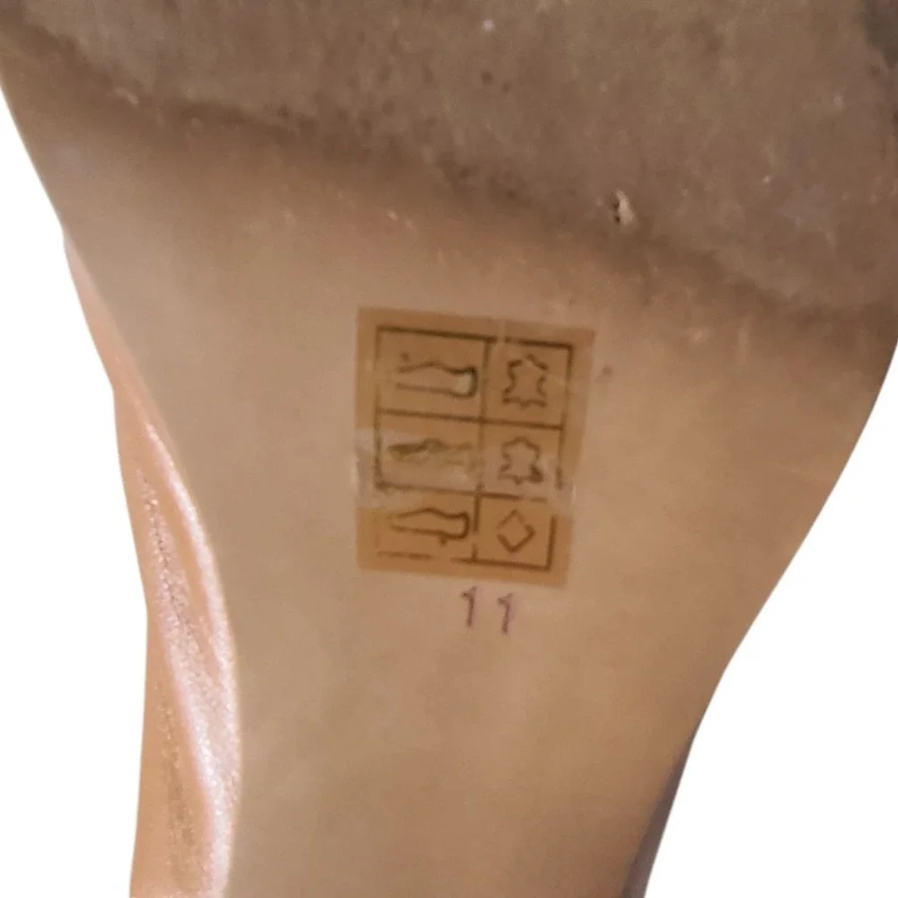 Jeffrey Campbell Extendo Platform Sling-back Block Heel Leather 11 Brown Sandals - Picture 12 of 12